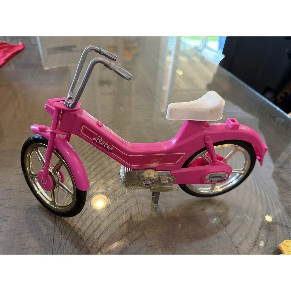 Vintage Barbie Motor Bike Mattel 4856 Pink Motorcycle Toy 80s 1983